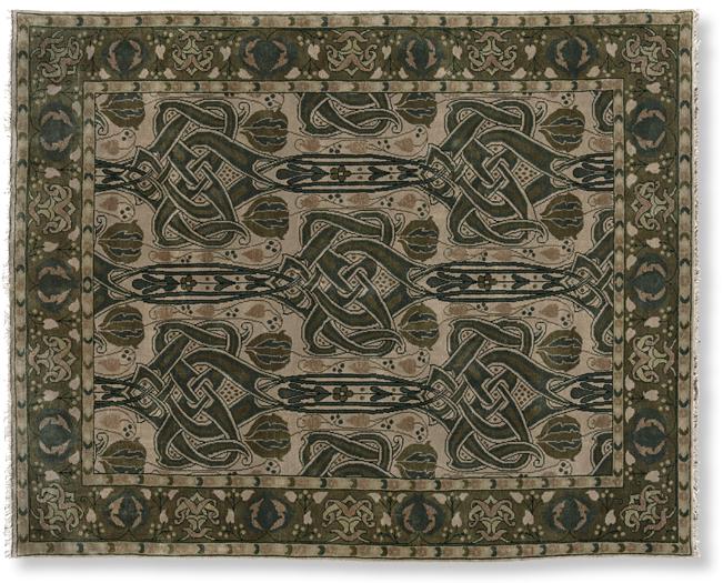 Astrid arts and crafts knotted rug