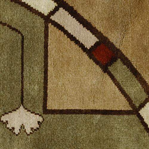 gingko jade round craftsman carpet detail 2