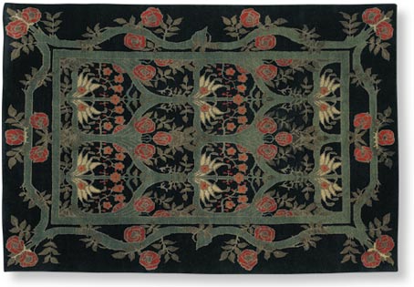 Craftsman Rose Garland rug