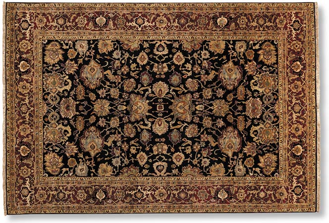 Noble navy/red rug