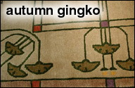 autumn gingko arts and crafts rug